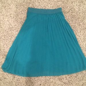French, teal Midi skirt